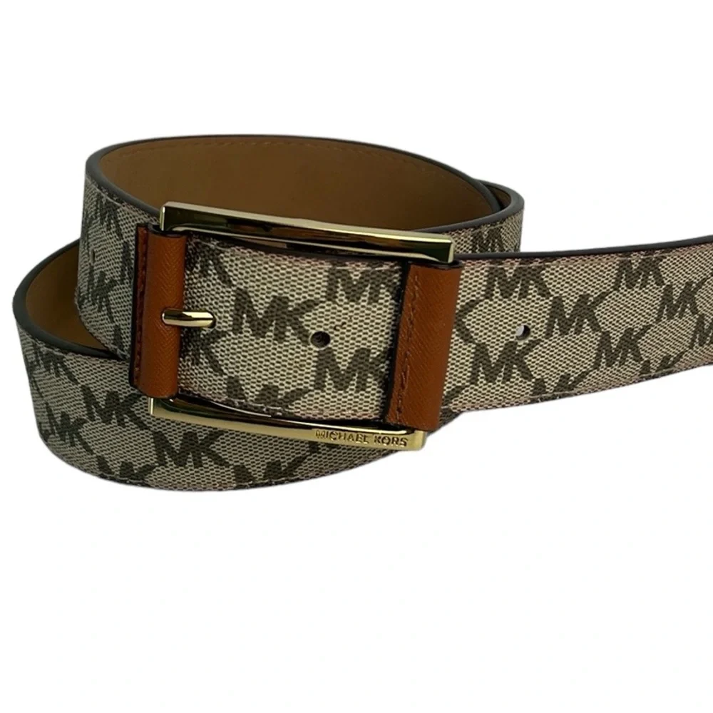 Michael Kors Synthetic Leather Logo Belt Sz S